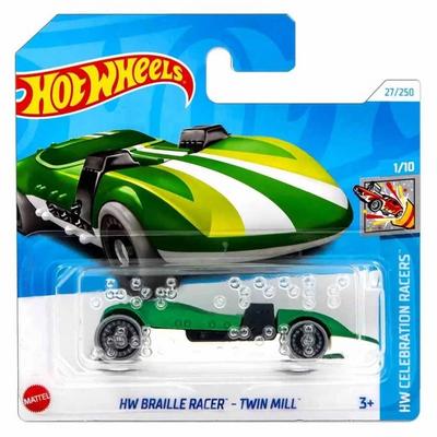 Hot Wheels 2024 Hw Celebration Racers 1/10 Hw Braille Racer - Twin Mill