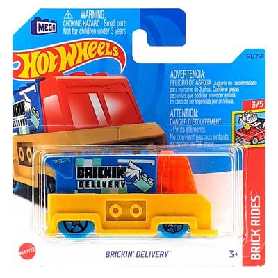 Hot Wheels 2023 Brick Rides 3/5 Brickin' Delivery Mavi