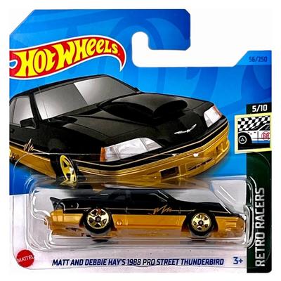 Hot Wheels 2023 Retro Racers 5/10 Matt And Debbie Hay's 1988 Pro Street Thunderbird Siyah