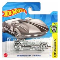 Hot Wheels 2023 Experimotors 4/5 Hw Braille Racer - Twin Mill Gri