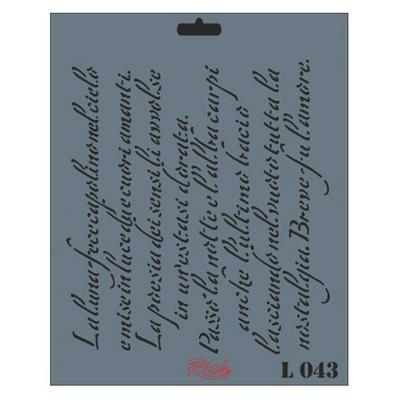 Rich Stencil Şablon L 25X25cm 043