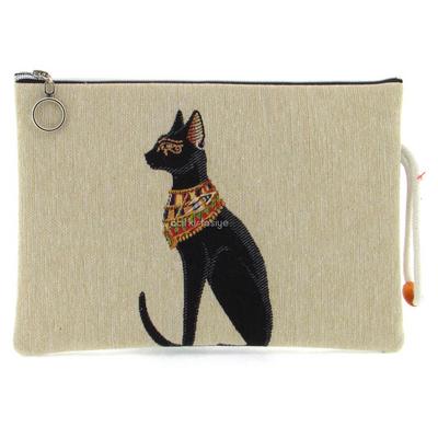 Haydibag Dokuma Tablet Çantası Siyah Kedi