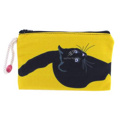 Haydibag İpli Kalem Çantası Siyah Kedi