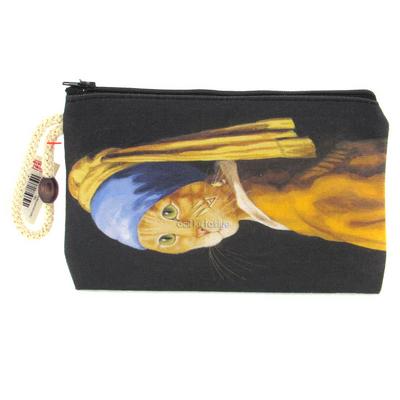 Haydibag İpli Kalem Çantası Küpeli Kedi