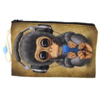 Haydibag İpli Kalem Çantası Müzik Dinleyen Maymun