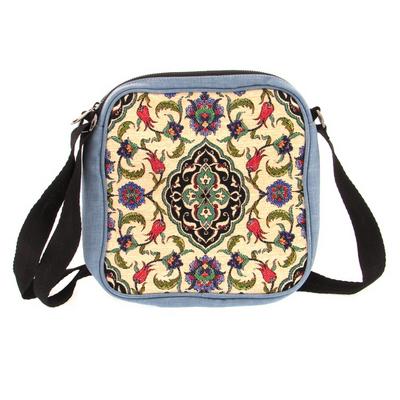 Haydibag Dokuma Postacı Çantası Lale Motifi 01