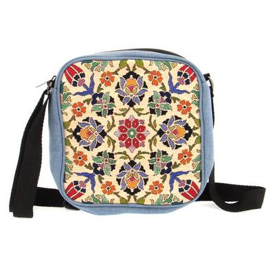 Haydibag Dokuma Postacı Çantası Kilim Motifi 02