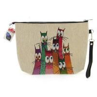 Haydibag Dokuma Körüklü El Çantası Kediler 03