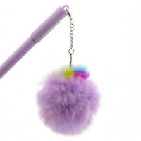 Ponpon Jel Kalem Gökkuşağı Mor