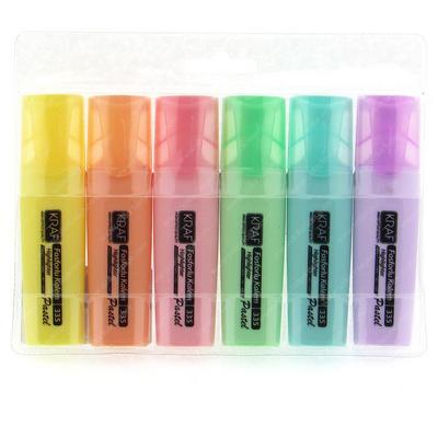 Kraf 335 Fosforlu Kalem Pastel 6'Lı Set