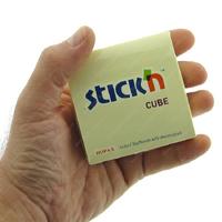 Hopax Stıck'n Cube Yapışkanlı Not Kağıdı 76X76mm Pastel Sarı 400'Lü