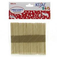 Kraf Ahşap Çubuk Küçük 50'Li Paket Naturel
