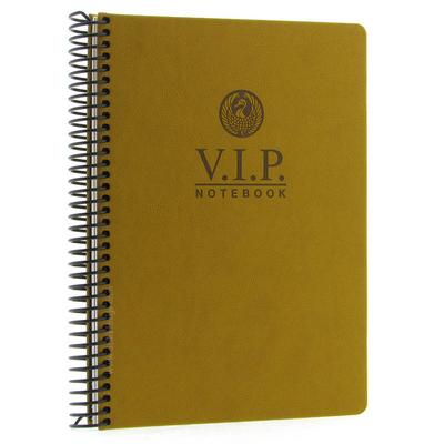 Gıpta Vip Sp Sert Deri Kapak Defter A4 Büyük 140 Yp Çizgili Hardal