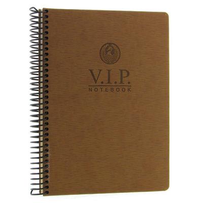 Gıpta Vip Sp Sert Deri Kapak Defter A4 Büyük 140 Yp Kareli Kahverengi