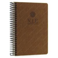 Gıpta Vip Sp Sert Deri Kapak Defter 17X24 140 Yp Kareli Kahverengi