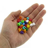 Geniş Delikli Süs Boncuğu Kalp 1,2Cm 25'Li Paket