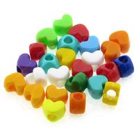 Geniş Delikli Süs Boncuğu Kalp 1,2Cm 25'Li Paket