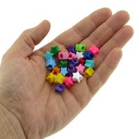 Geniş Delikli Süs Boncuğu Yıldız 1,2Cm 25'Li Paket