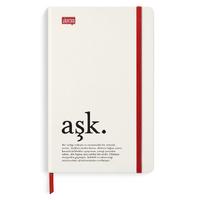 Lügat 365 Lastikli Defter 13X21 80 Yaprak Çizgili Aşk