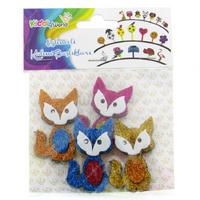 Kiddy World Şekilli Yapışkanlı Eva Simli Tilki