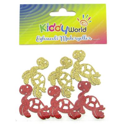 Kiddy World Şekilli Yapışkanlı Eva Simli Kaplumbağa