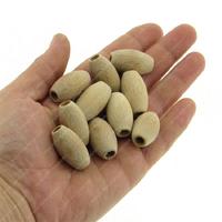 Ahşap Oval Ham Boyanabilir Boncuk 17Mm 10'Lu Paket
