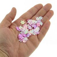 Elişi Pulu 13Mm 5Gr Paket Mini Çiçek Gökkuşağı Pembe