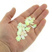 Elişi Pulu 13Mm 5Gr Paket Mini Çiçek Gökkuşağı Beyaz