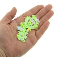 Elişi Pulu 13Mm 5Gr Paket Mini Çiçek Gökkuşağı Sarı Yeşil