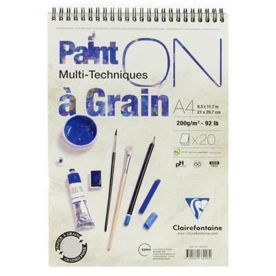 Clairefontaine Paint On A Grain Çok Amaçlı Blok 200Gr A4 20 Yaprak