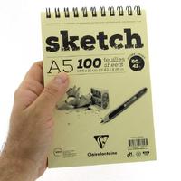 Clairefontaine Sketch Ivory Eskiz Defteri 90Gr A5 100 Yaprak