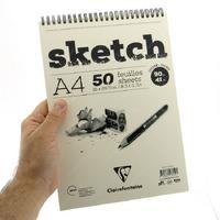 Clairefontaine Sketch Ivory Eskiz Defteri 90Gr A4 50 Yaprak