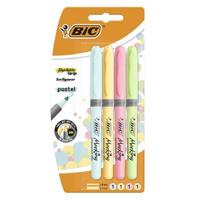 Bic Marking Highlighter Grip Fosforlu İşaretleme Kalemi Pastel 4'Lü Set