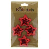 Kids Arts Şekilli 3D Stıcker Stc-0708 Simli Yıldız Kırmızı