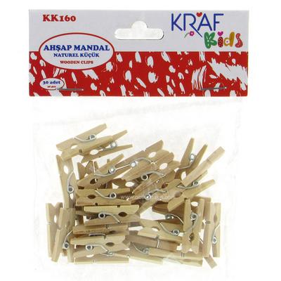 Kraf Ahşap Küçük Mandal 2,5Cm