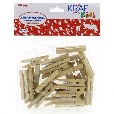 Kraf Ahşap Büyük Mandal 4,5Cm