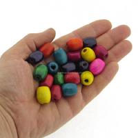 Ahşap Renkli Boncuk 20X15mm 20'Li Paket