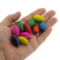 Ahşap Renkli Boncuk 23X13mm 10'Lu Paket