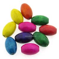 Ahşap Renkli Boncuk 23X13mm 10'Lu Paket