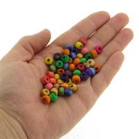 Ahşap Renkli Kesme Boncuk 6Mm 50'Li Paket