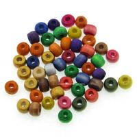 Ahşap Renkli Kesme Boncuk 6Mm 50'Li Paket