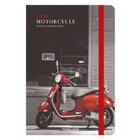 Scrikss Notelook A7 11X8cm Not Defteri Red Motorcycle Çizgili
