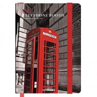 Scrikss Notelook A7 11X8cm Not Defteri Red Telephone Booth Çizgili