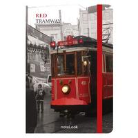 Scrikss Notelook A7 11X8cm Not Defteri Red Tramway Çizgili