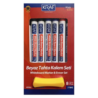 Kraf 778G Doldurulabilir Tahta Kalemi Ve Silgisi 8 Parça Set