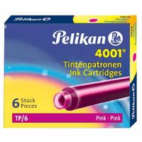 Pelikan 4001 Mürekkep Dolmakalem Kartuşu 6'Lı Pembe