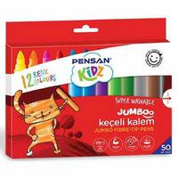 Pensan Kidz Jumbo Keçeli Boya Kalemi 12 Renk