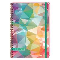Keskin Color Plan Crystal Sp Sert Kapak Defter 17X24 100 Yp Kareli Rainbow