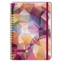 Keskin Color Plan Crystal Sp Sert Kapak Defter 17X24 100 Yp Kareli Purple