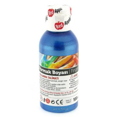 Red Apple Parmak Boyası 100Gr Simli Metalik Mavi